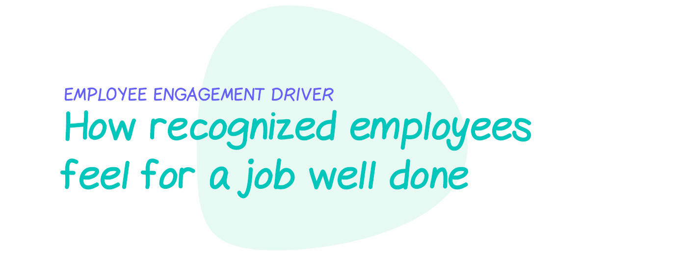 Engagement driver: How recognized employees feel for a job well done