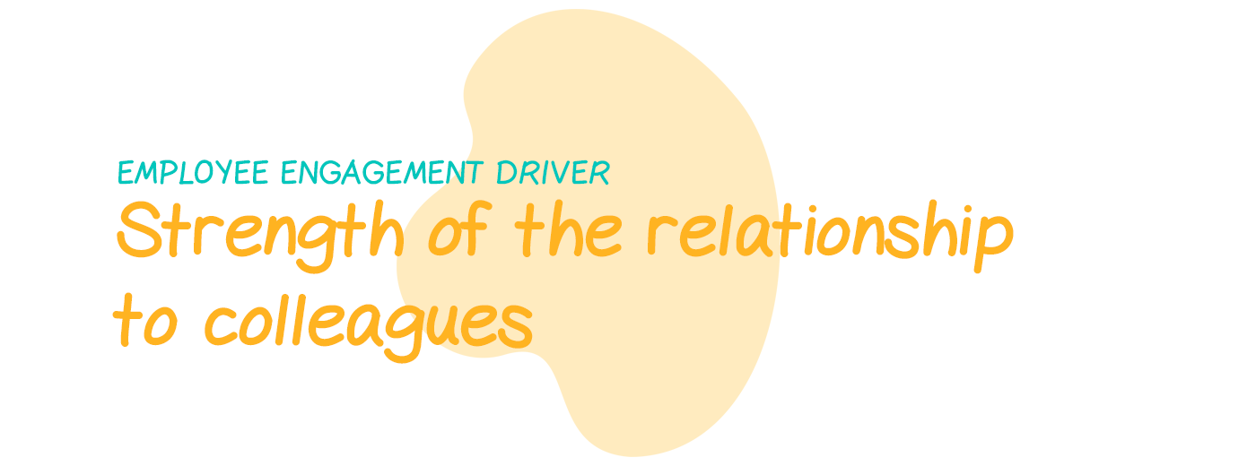 Engagement driver: Strength of the relationship to colleagues