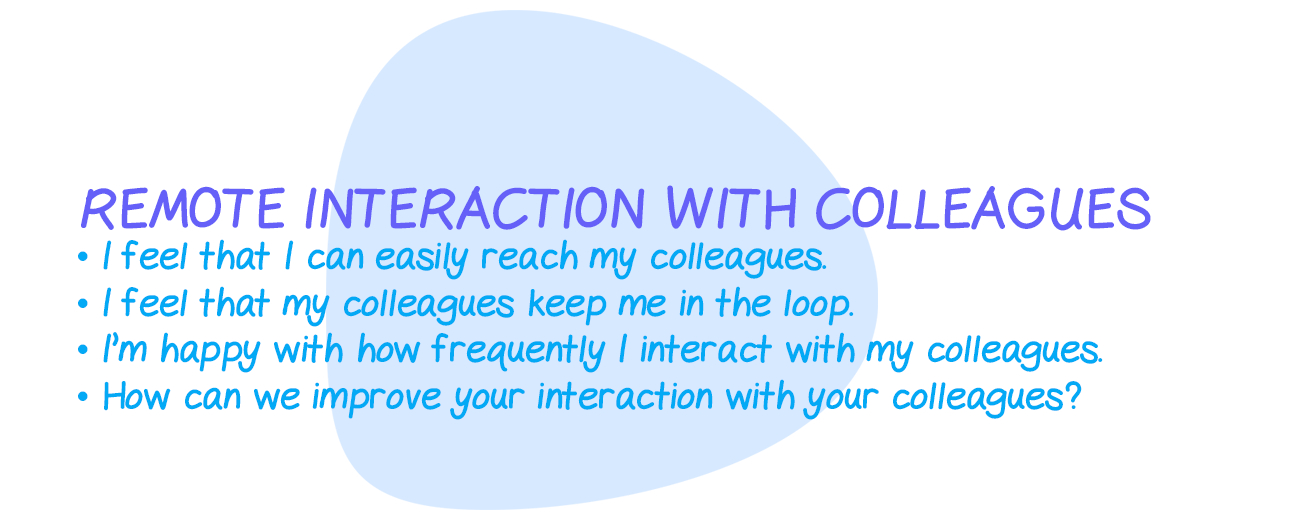 Assessing the amount and quality of remote interaction with colleagues