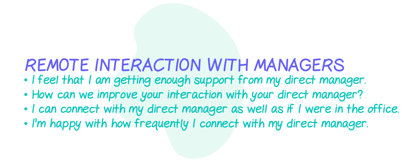 Assessing the amount and quality of remote interaction with direct managers